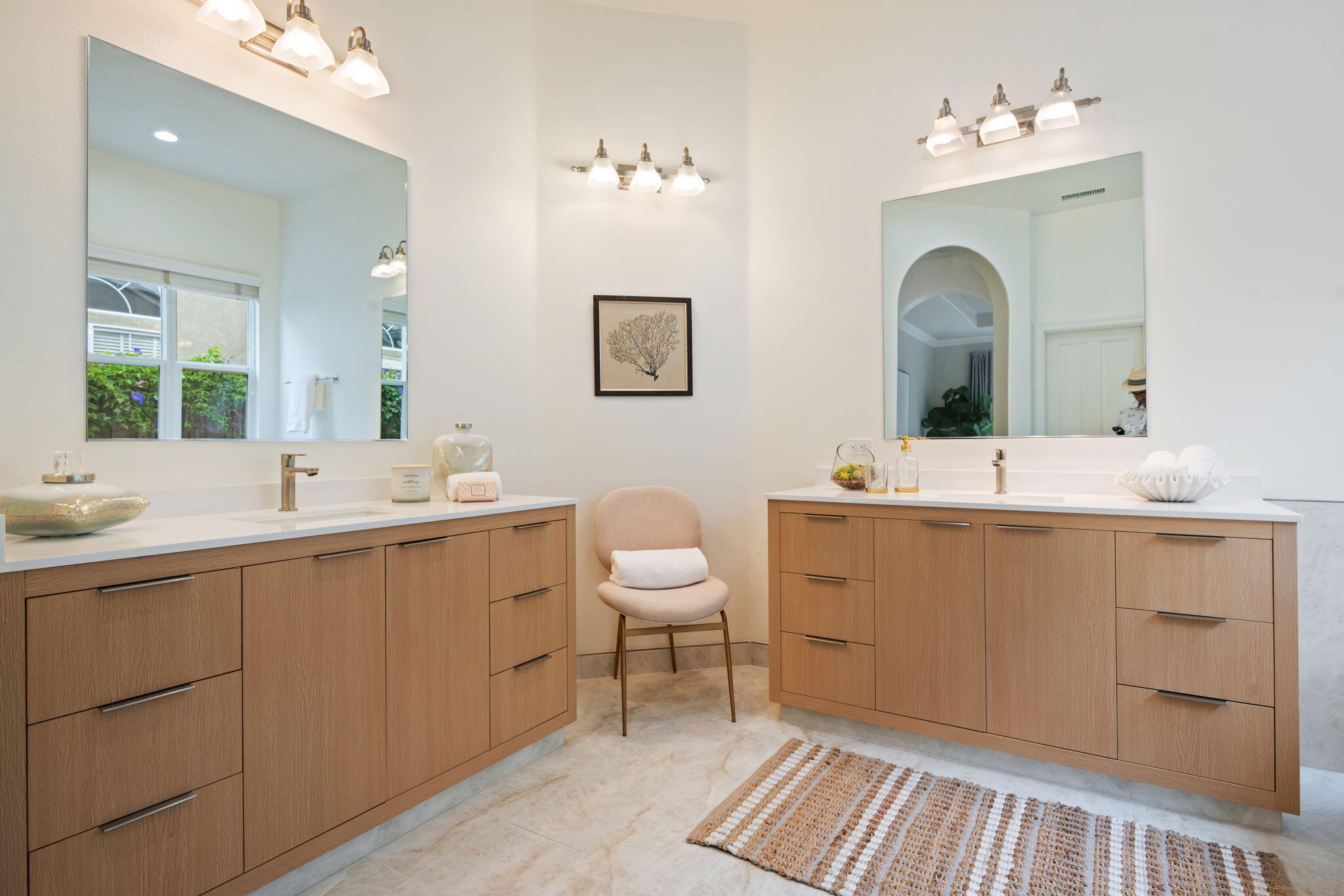 252 King Daniel Lane Goleta, CA 93117 - Photo 25 of 42 a spacious bathroom with a double vanity sink and a mirror