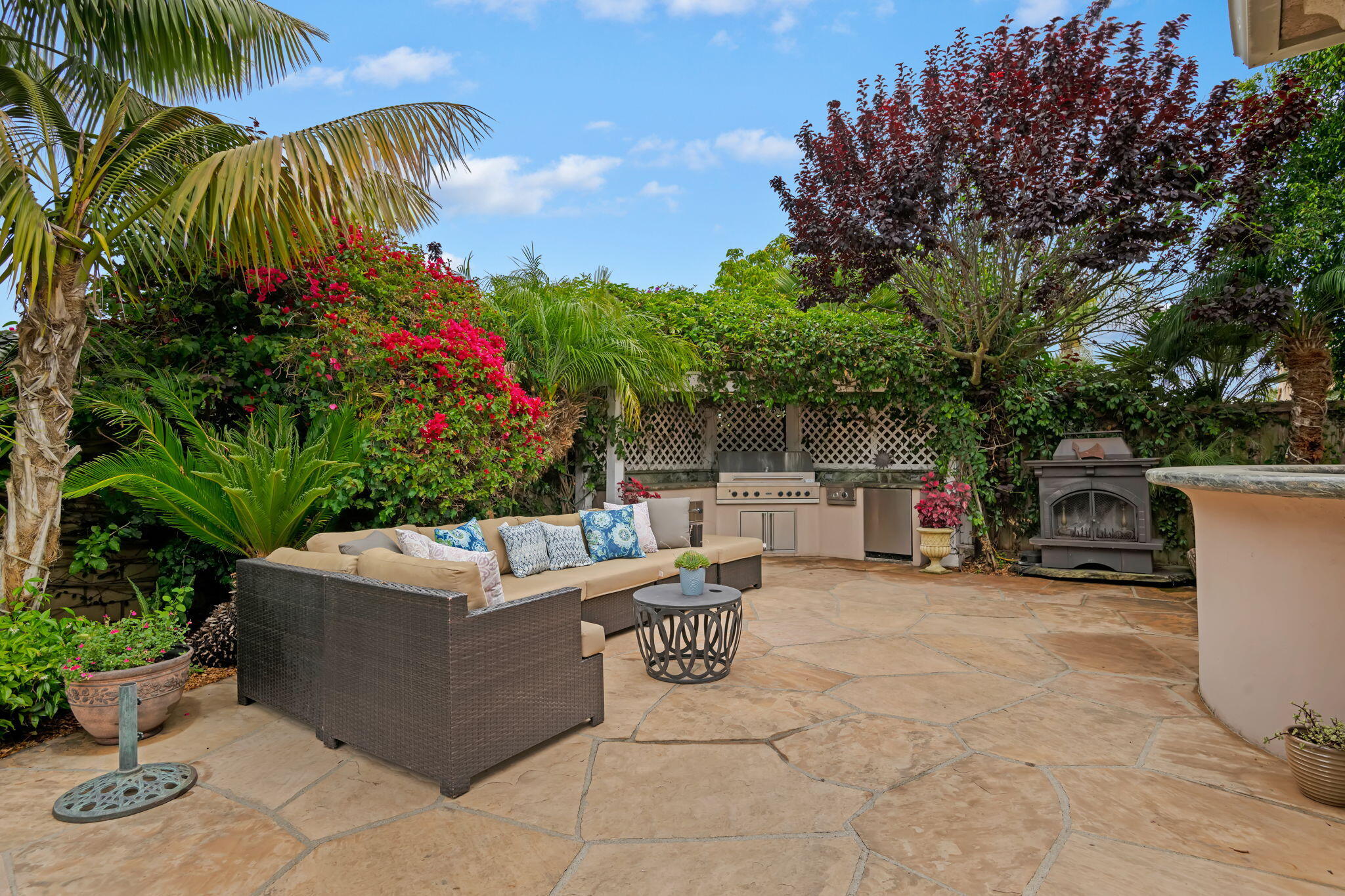 252 King Daniel Lane Goleta, CA 93117 - Photo 35 of 42 a backyard of a house with seating space