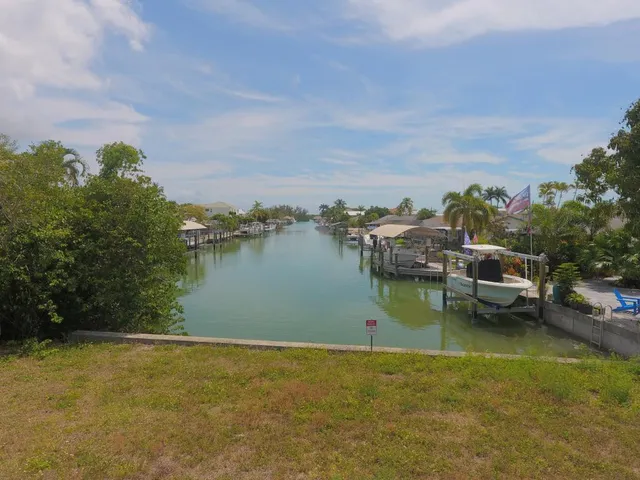 a view of a lake with houses