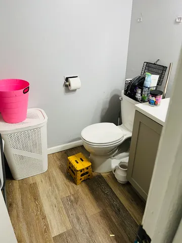 a bathroom with a sink and a toilet