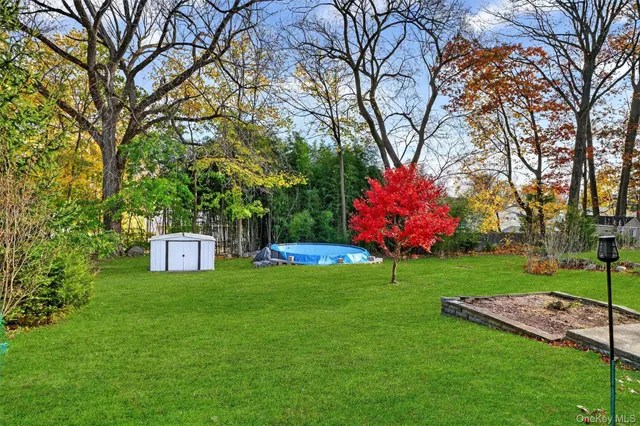 a view of a house with a yard and a large tree