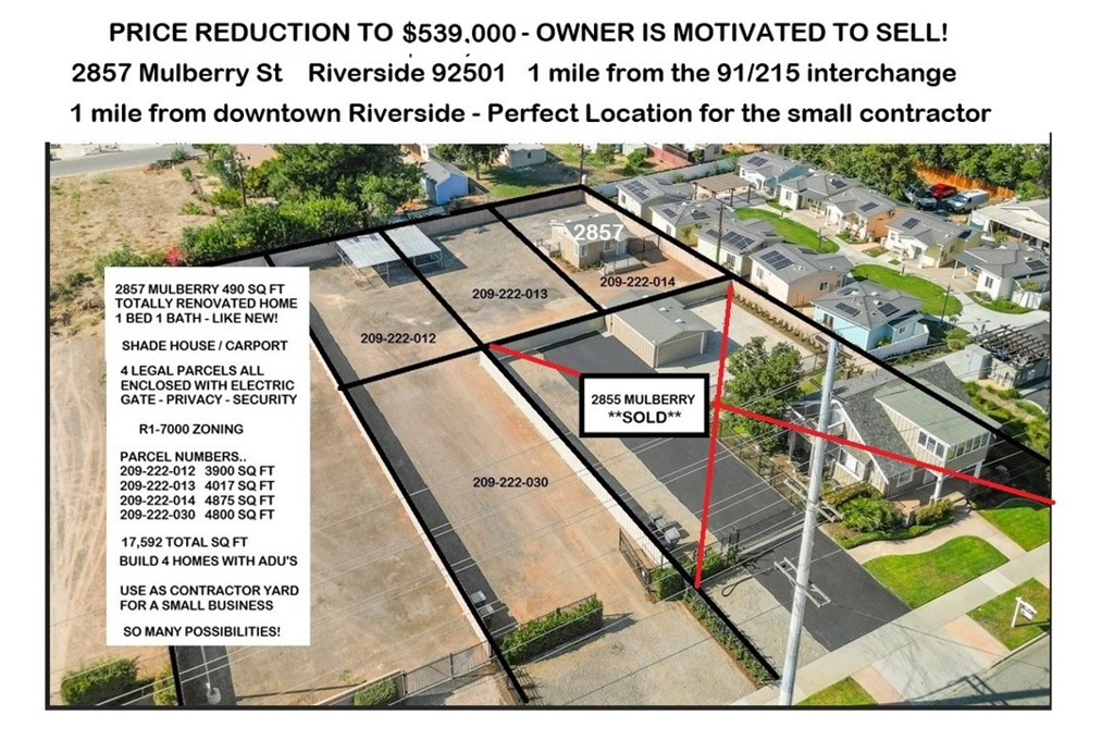 2857 Mulberry Street Riverside, CA 92501 - Photo 1 of 1 Ariel View of Property