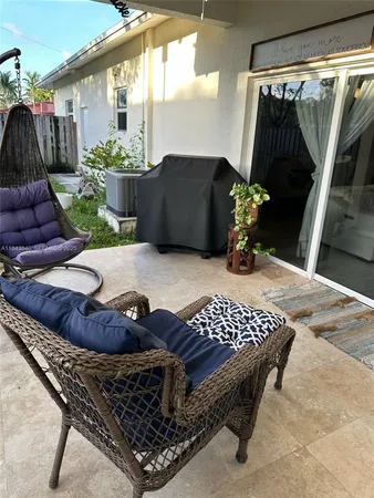 a view of outdoor seating space