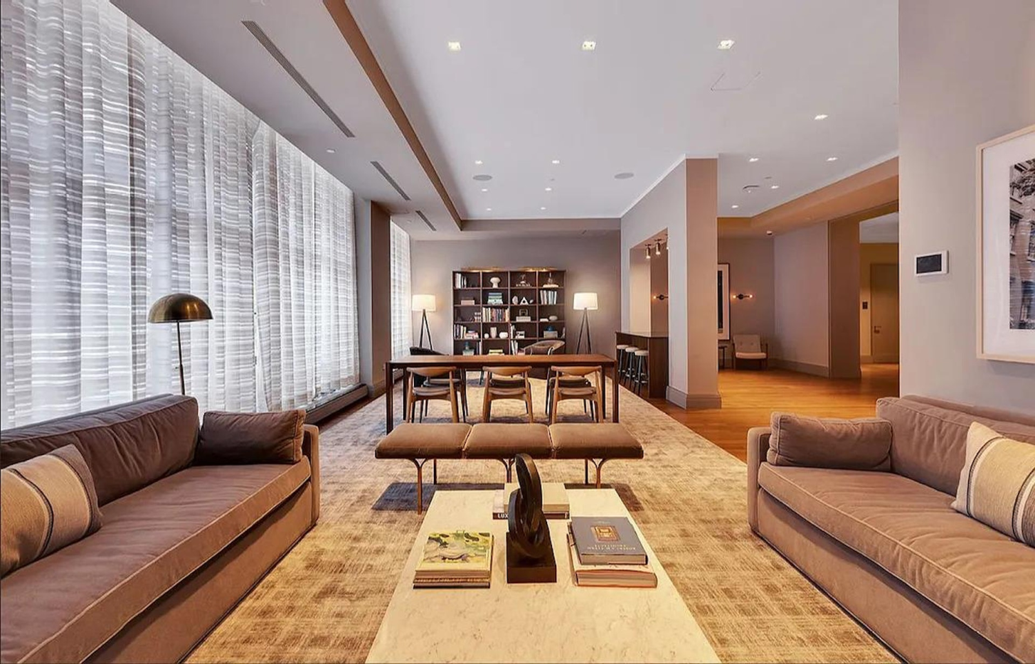 150 Charles Street, Unit 2ES Manhattan, NY 10014 - Photo 9 of 12 a living room with furniture and a rug