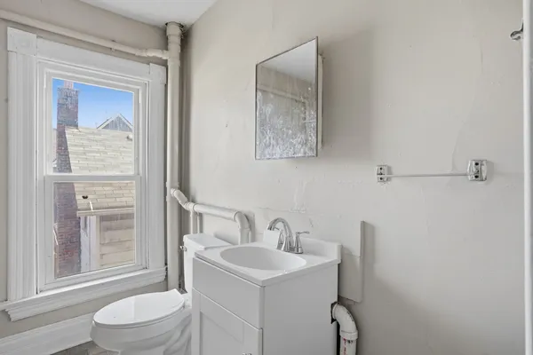 an empty room with a window