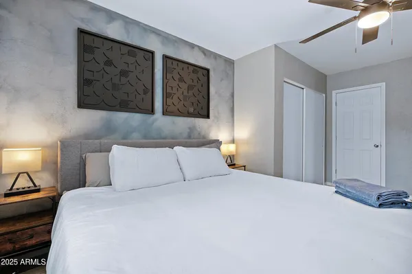 a kitchen with appliances cabinets and a counter top space