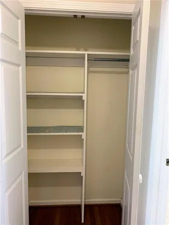 a close view of closet