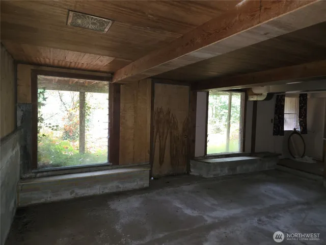 a close view of water heater room