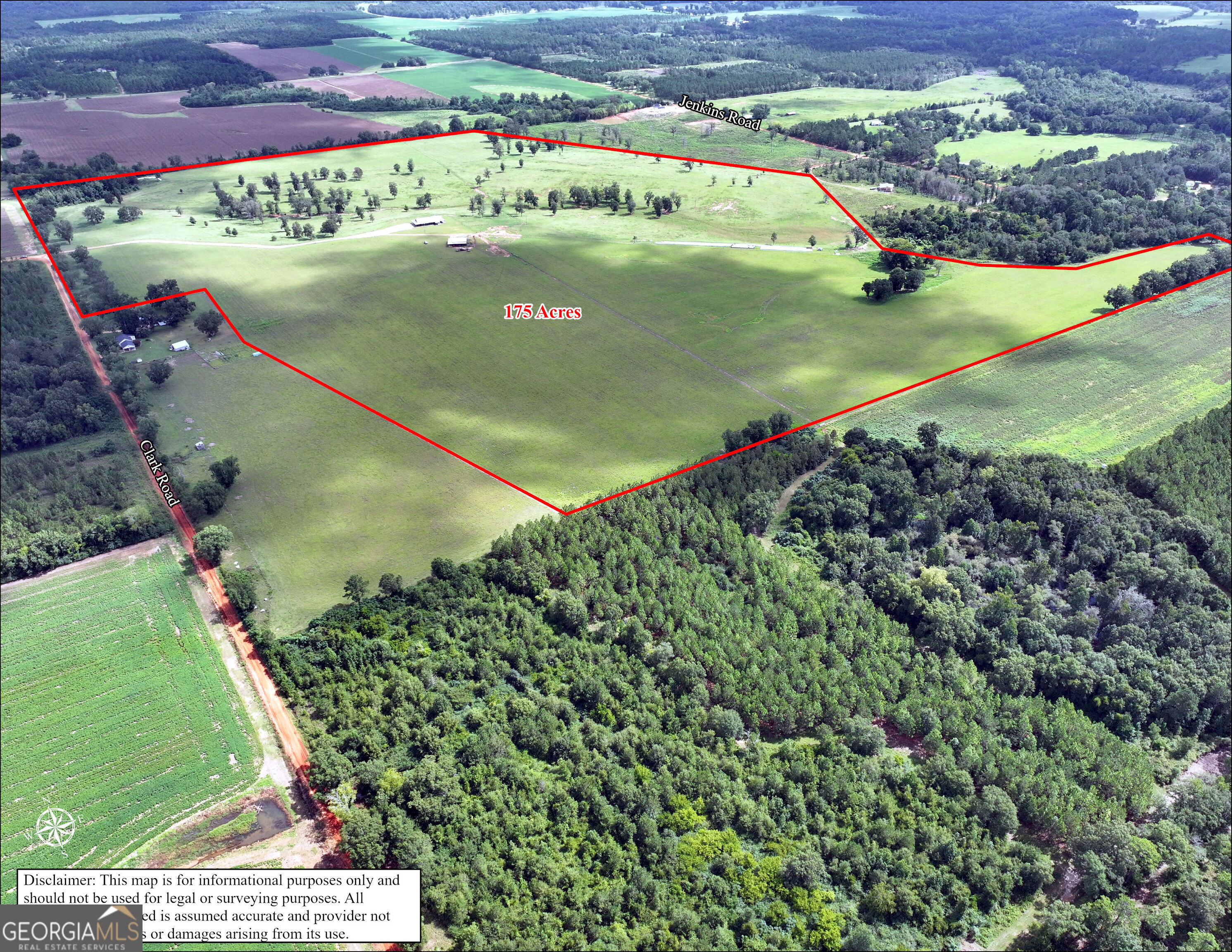 1412 Clark Road Blakely, GA 39823 - Photo 44 of 46 an aerial view of a golf course with parking space