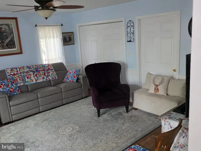 a living room with furniture and a couch