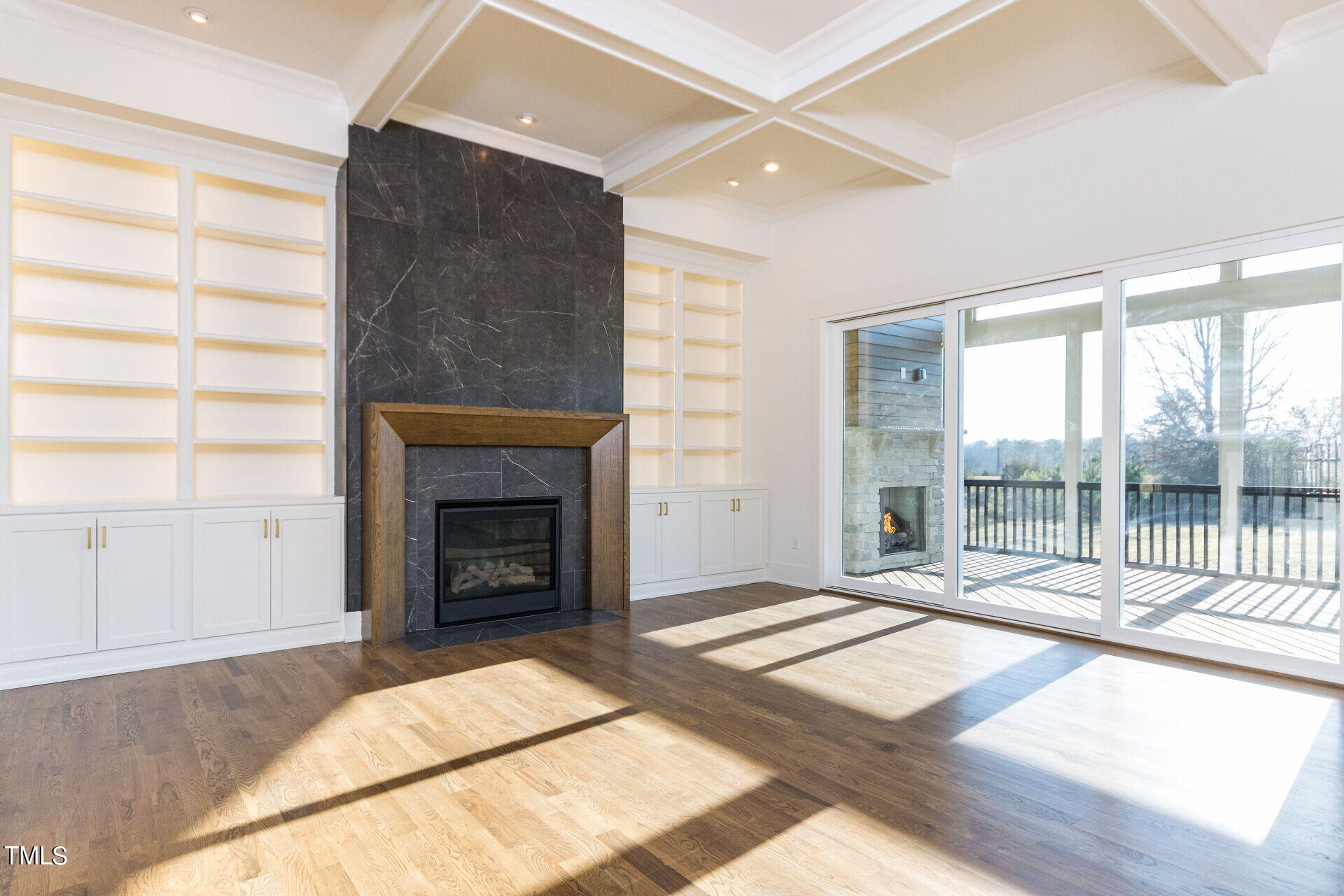 155 Gaines Trail Pittsboro, NC 27312 - Photo 35 of 86 a bedroom with a bed and a fireplace