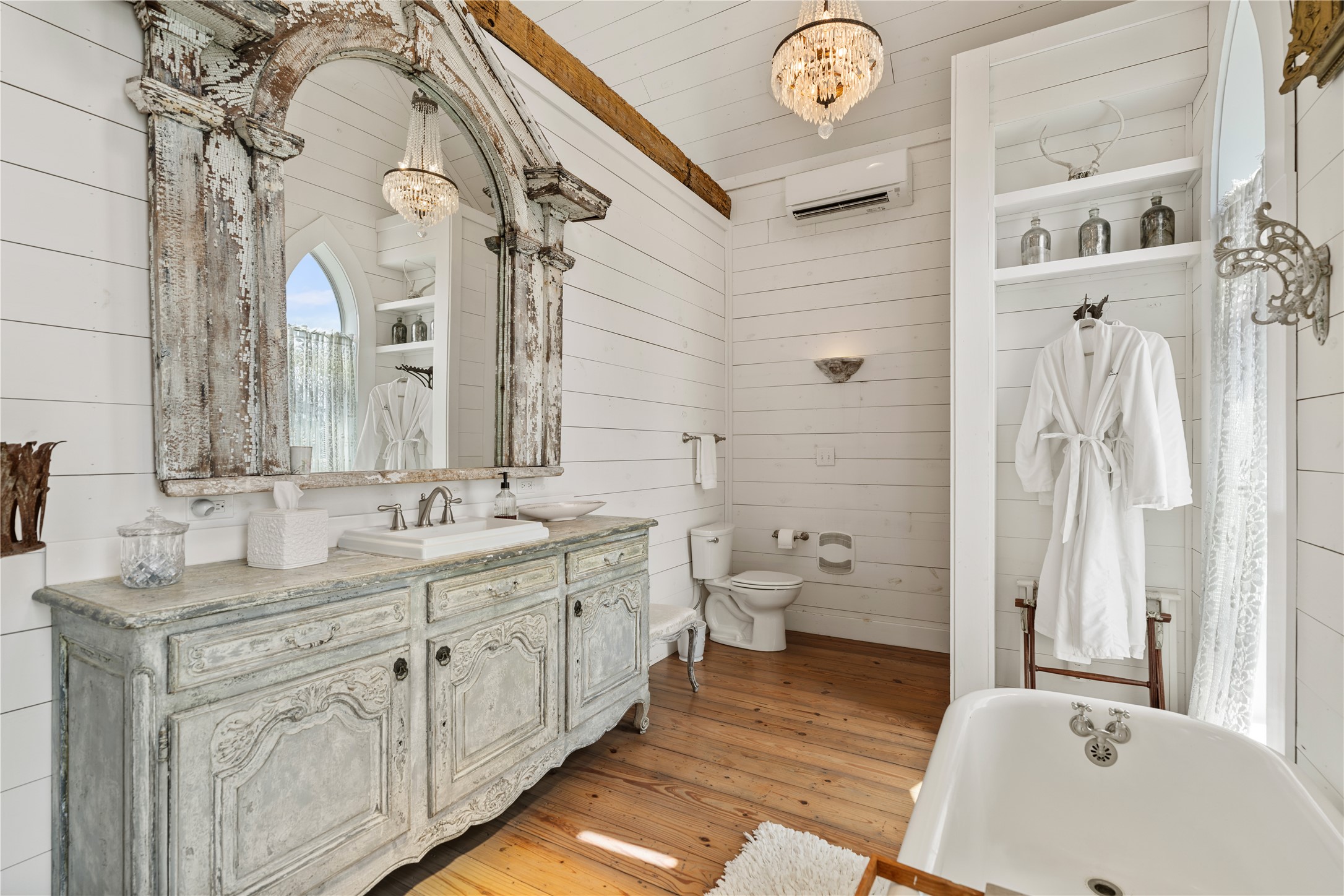 5025 Wickel Road Burton, TX 77835 - Photo 35 of 50 a spacious bathroom with a granite countertop sink and a mirror
