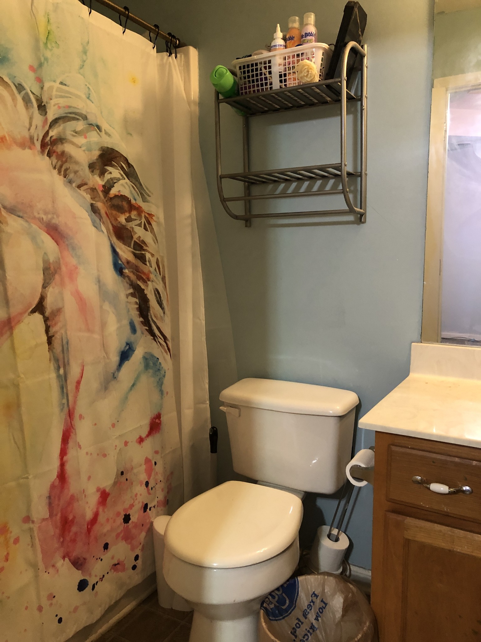 725 Crescent Road Murfreesboro, TN 37128 - Photo 13 of 16 a white toilet sitting next to a shower curtain