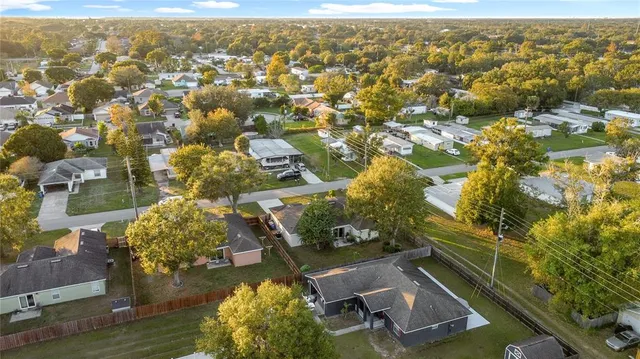 an aerial view of multiple house