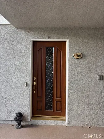 a view of front door