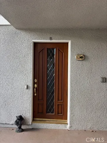a view of front door