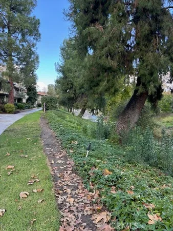 a big yard with lots of green space