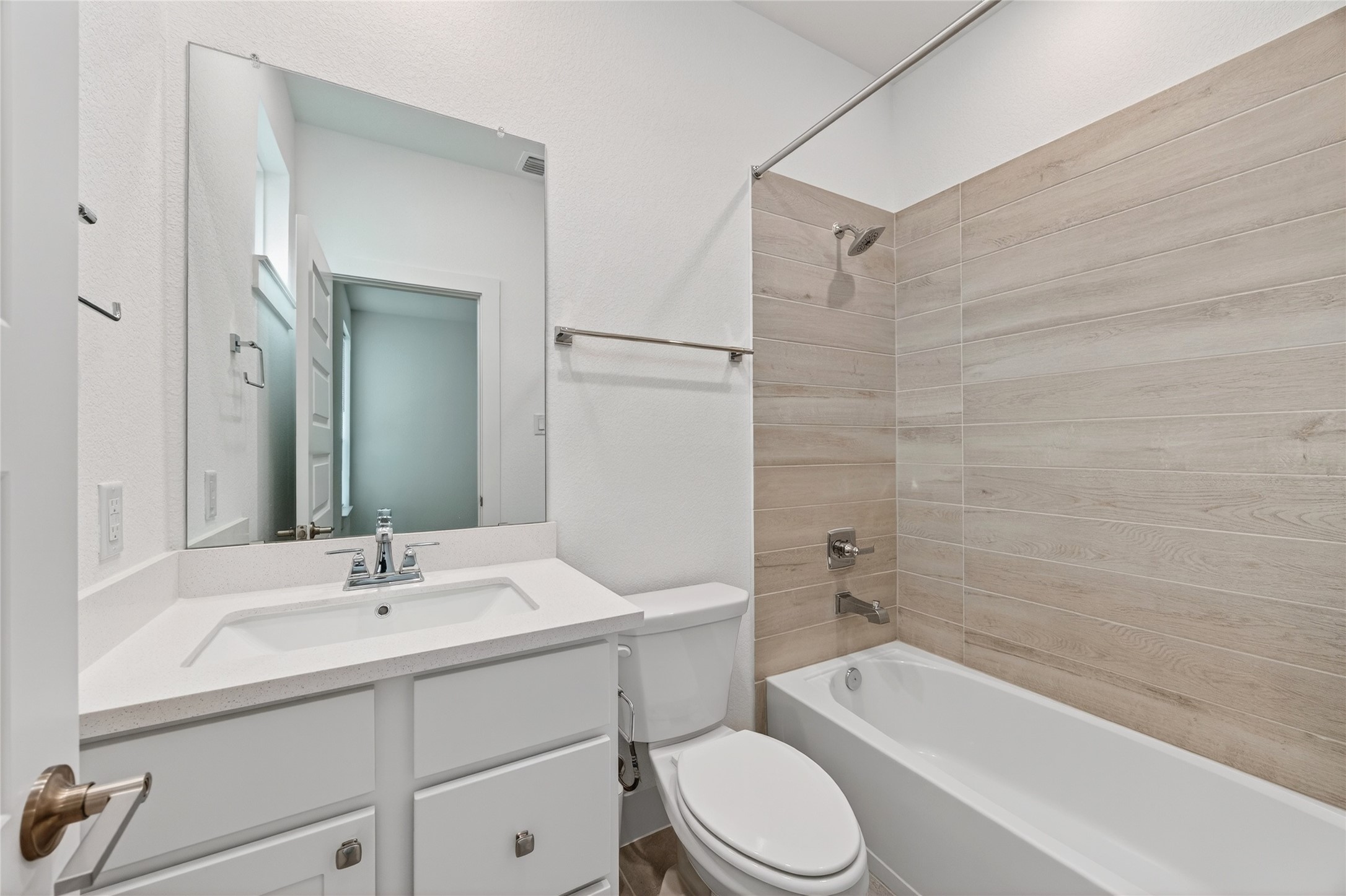 32018 Crested Knl Court Fulshear, TX 77441 - Photo 41 of 50 a bathroom with a sink toilet a bathtub and shower