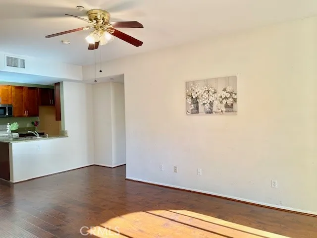 a view of a livingroom with a flat screen tv