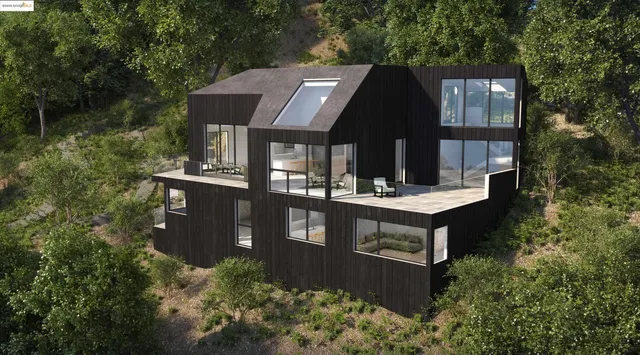 a aerial view of a house