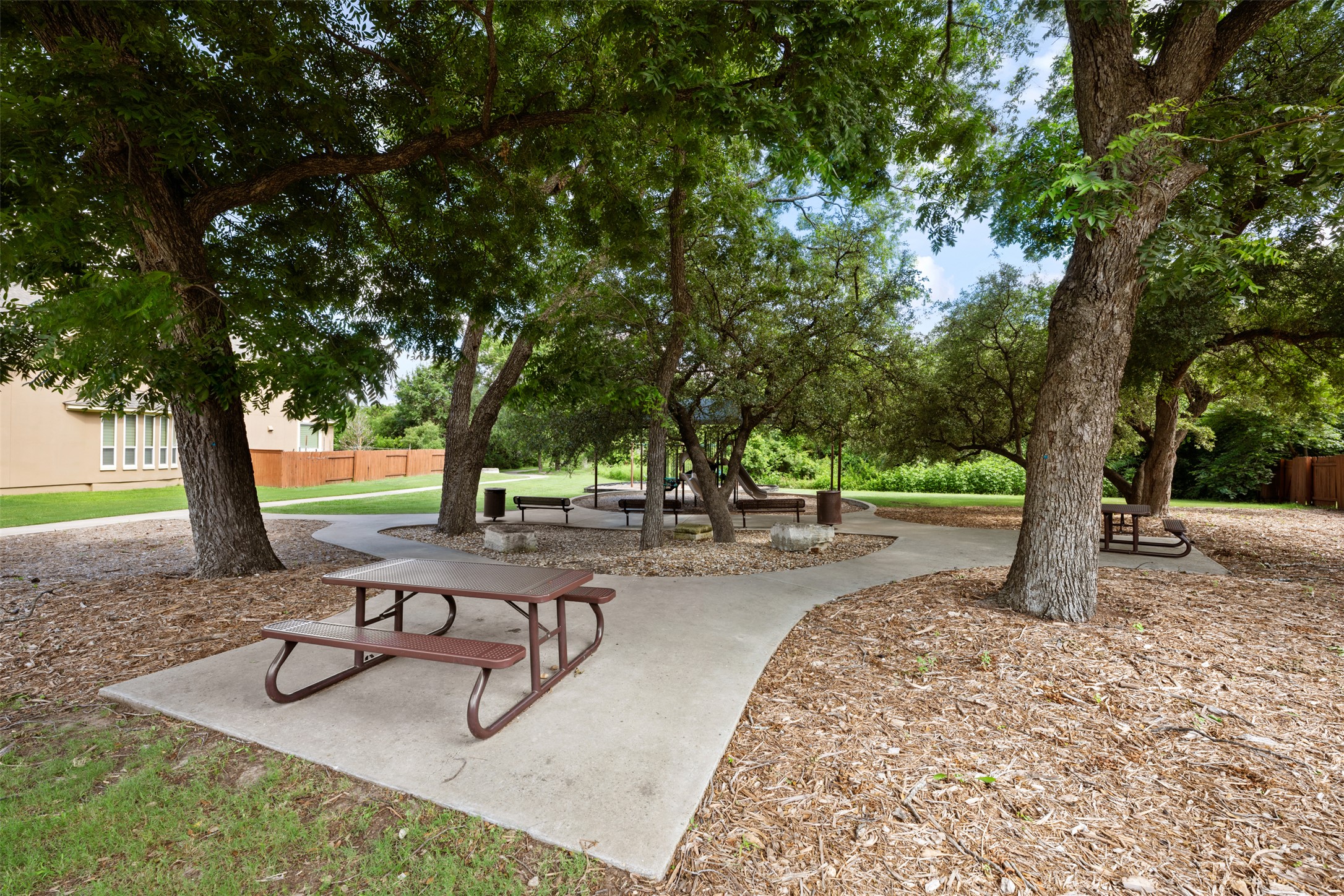 3021 Wedgescale Pass Leander, TX 78641 - Photo 37 of 40 a view of a backyard with a patio