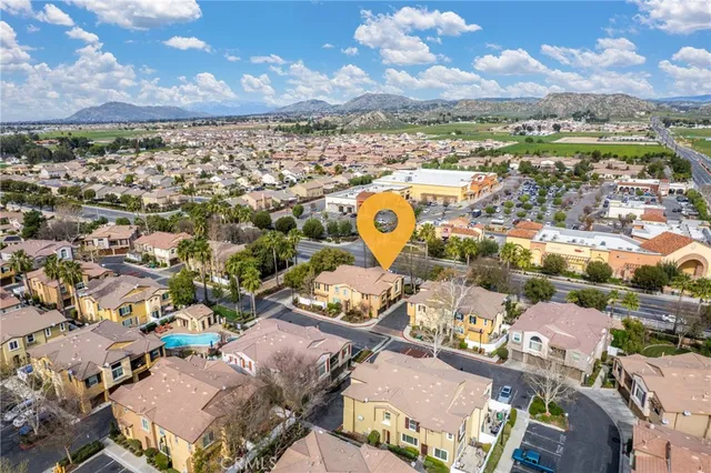 an aerial view of a city