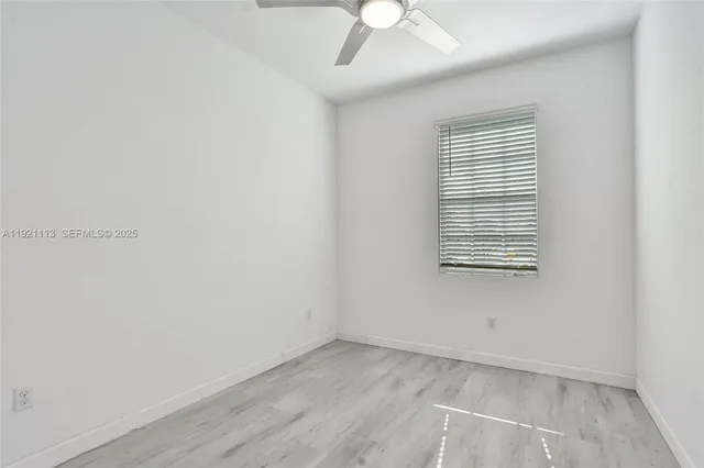 an empty room with a window