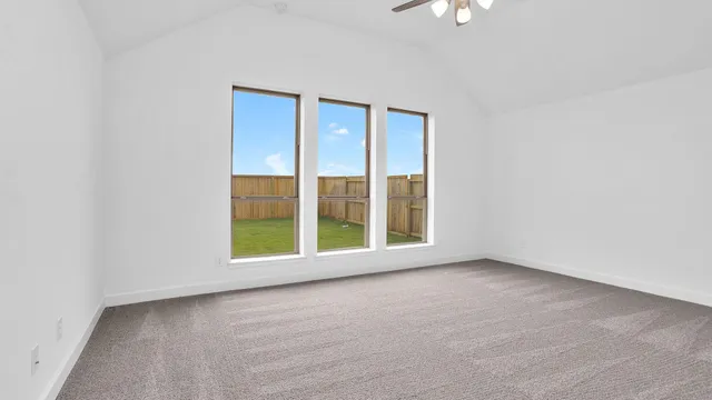 an empty room with a window