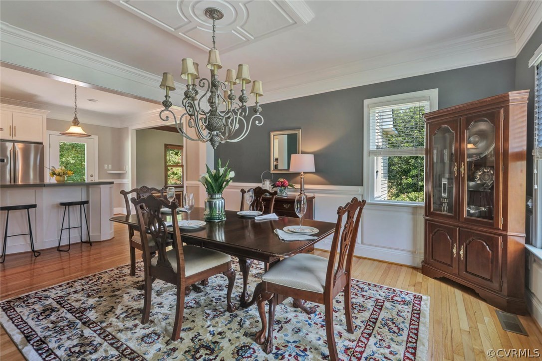 20700 River Road Chesterfield, VA 23838 - Photo 9 of 39 Formal dining room with extensive moldings.