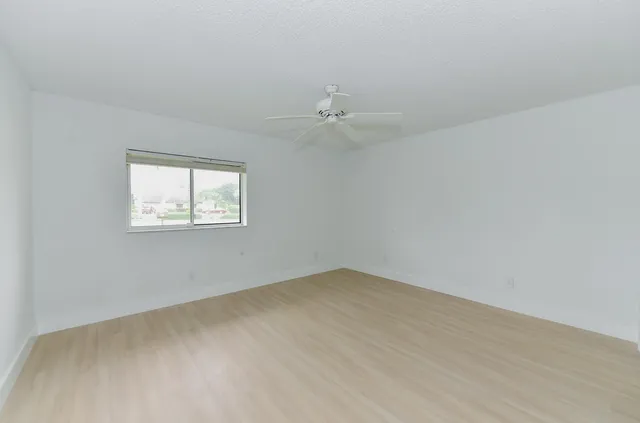 an empty room with a window