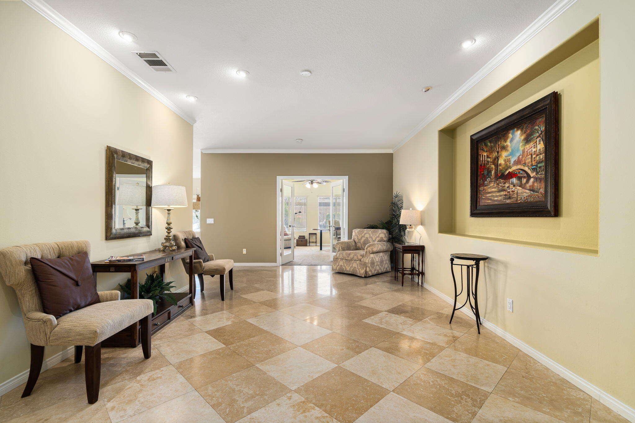 41222 Mackenzie Lane Indio, CA 92203 - Photo 5 of 27 a living room with fireplace furniture and a flat screen tv