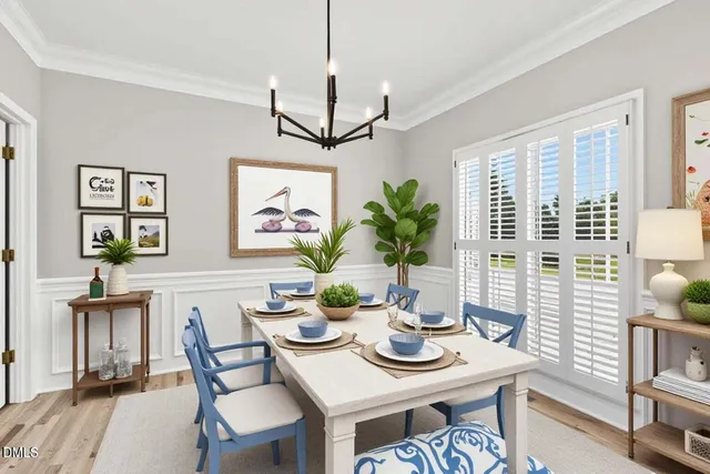 a view of a hallway view with wooden floor and staircase