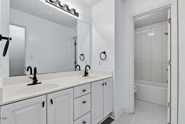 an empty room with windows and view