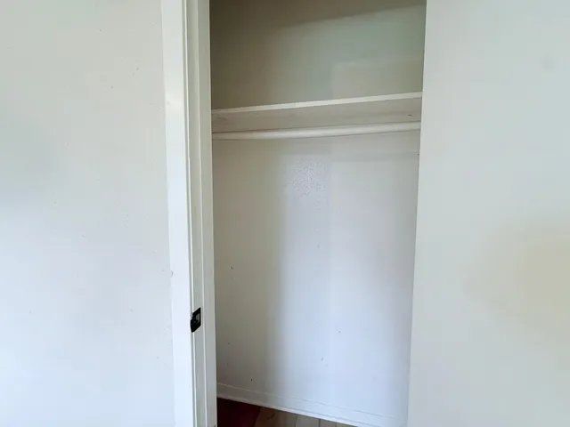 a close view of closet