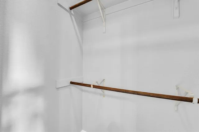 a close up view of racks on the wall