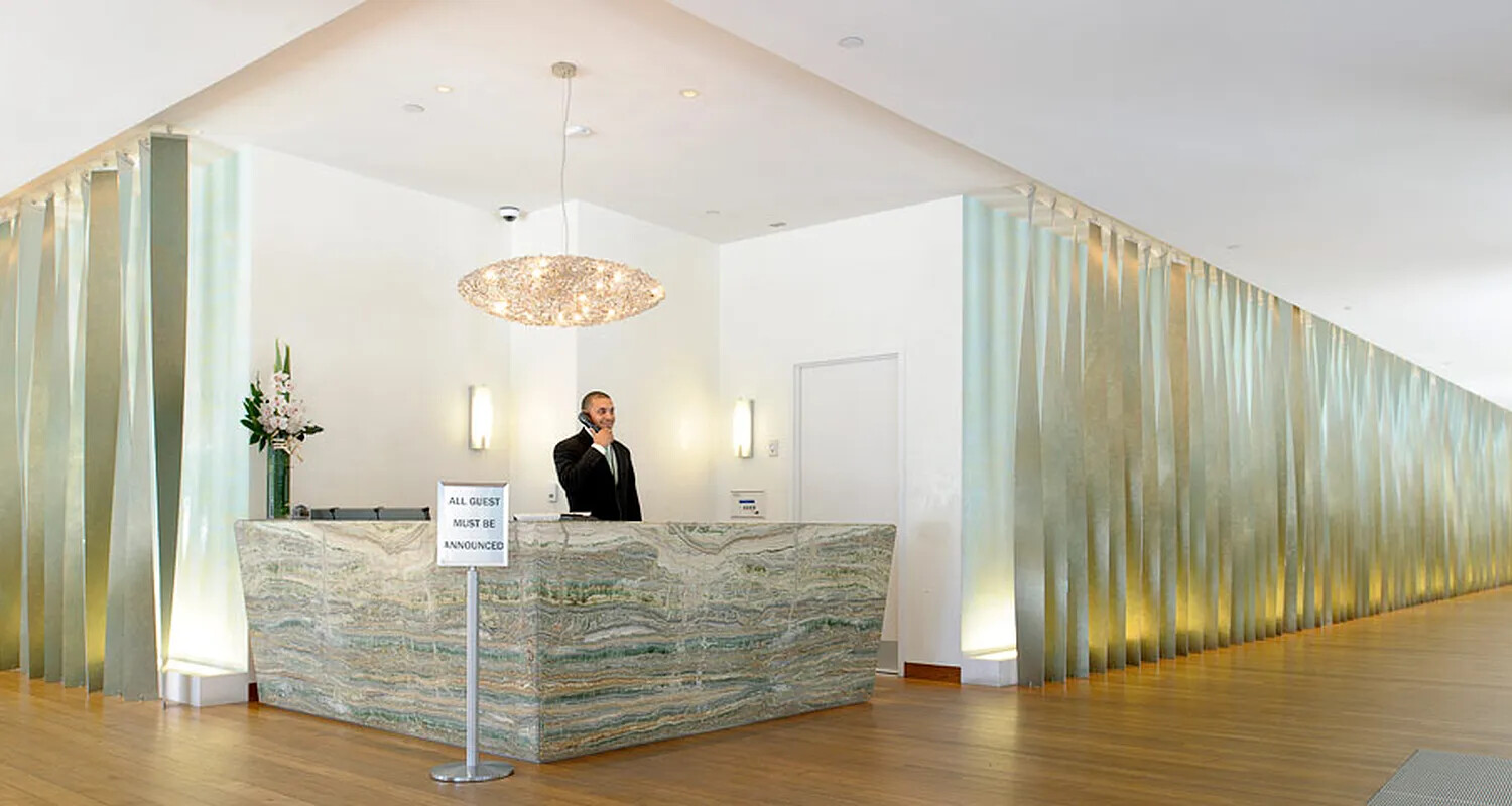 2 River Terrace, Unit 15T Manhattan, NY 10282 - Photo 20 of 22 a view of a hallway with interior of the house