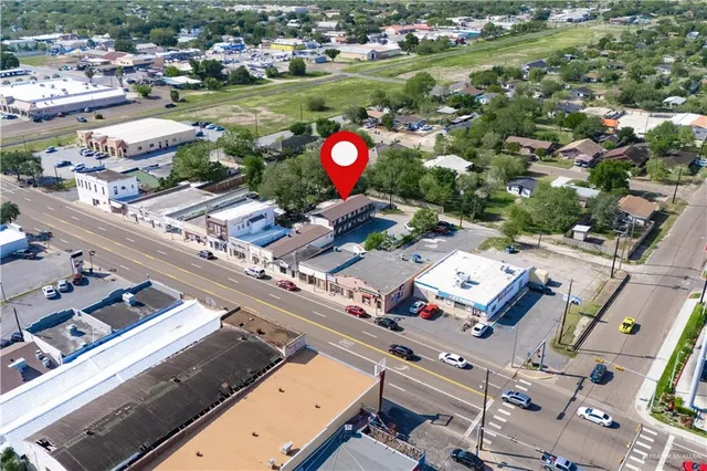 an aerial view of multiple house