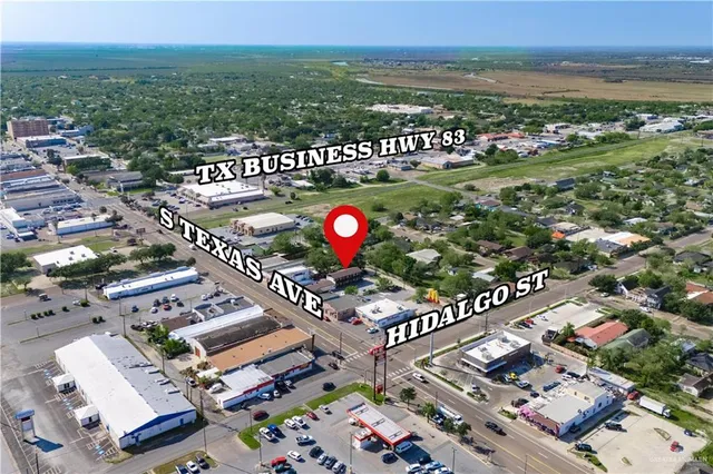 an aerial view of a city