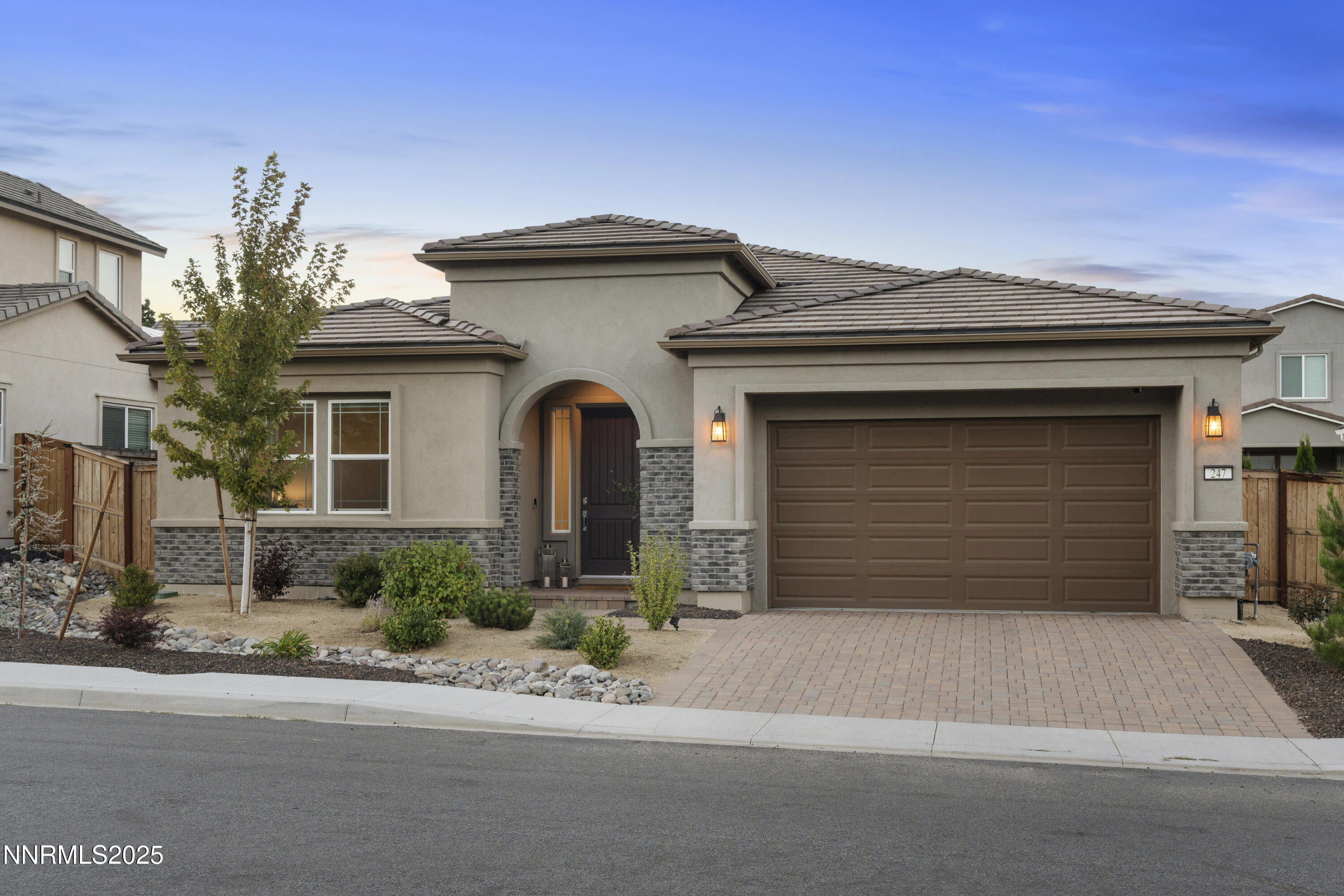 a front view of a house