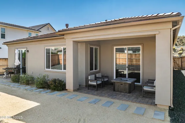 a view of a house with patio