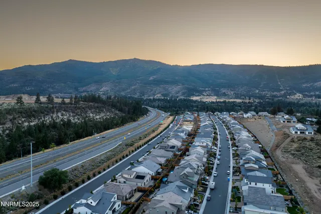 a view of city and mountain