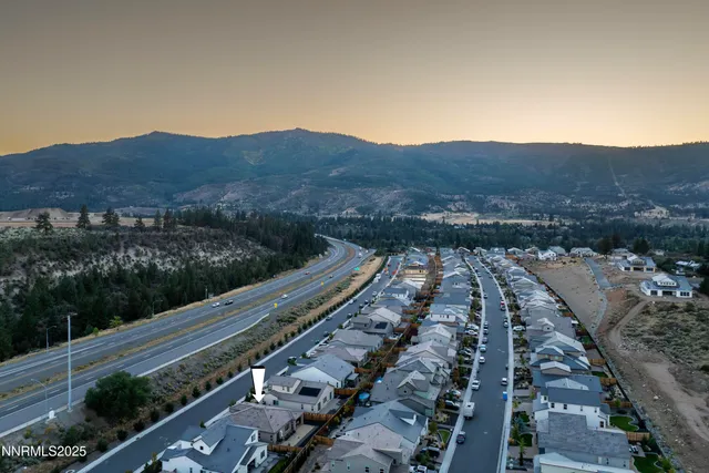 a view of city and mountain