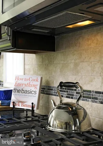 a kitchen with a stove and a microwave