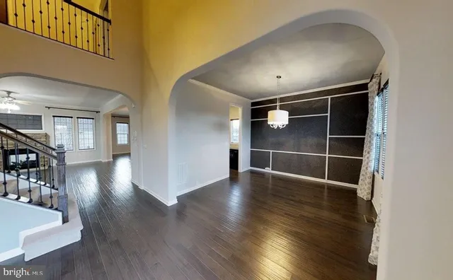 a view of a swimming pool with a big yard