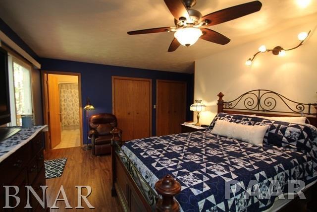 25982 Longview Road Hopedale, IL 61747 - Photo 12 of 30 a bedroom with a bed and dresser with mirror