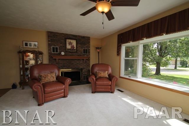 25982 Longview Road Hopedale, IL 61747 - Photo 5 of 30 a living room with furniture and a fireplace