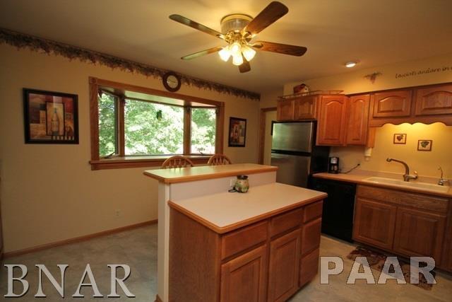 25982 Longview Road Hopedale, IL 61747 - Photo 9 of 30 a kitchen with a stove a sink and a refrigerator