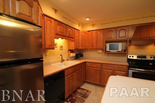 25982 Longview Road Hopedale, IL 61747 - Photo 10 of 30 a kitchen with a sink a stove and cabinets