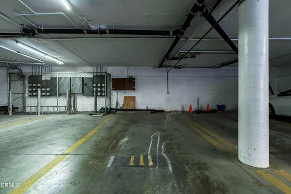 a room with gym equipment