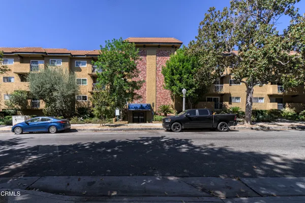 a car parked in front of a house